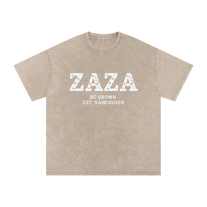 Snow Washed Oversized Cotton T-Shirt
