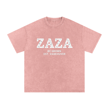 Snow Washed Oversized Cotton T-Shirt
